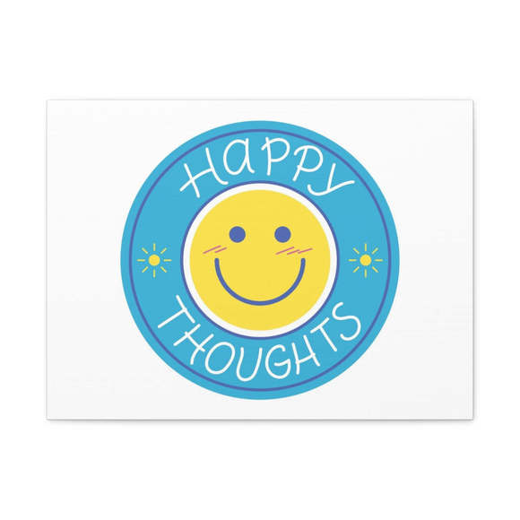 Inspirational Wall Art Happy Thoughts Motivation Wall Decor for Home Office Gym